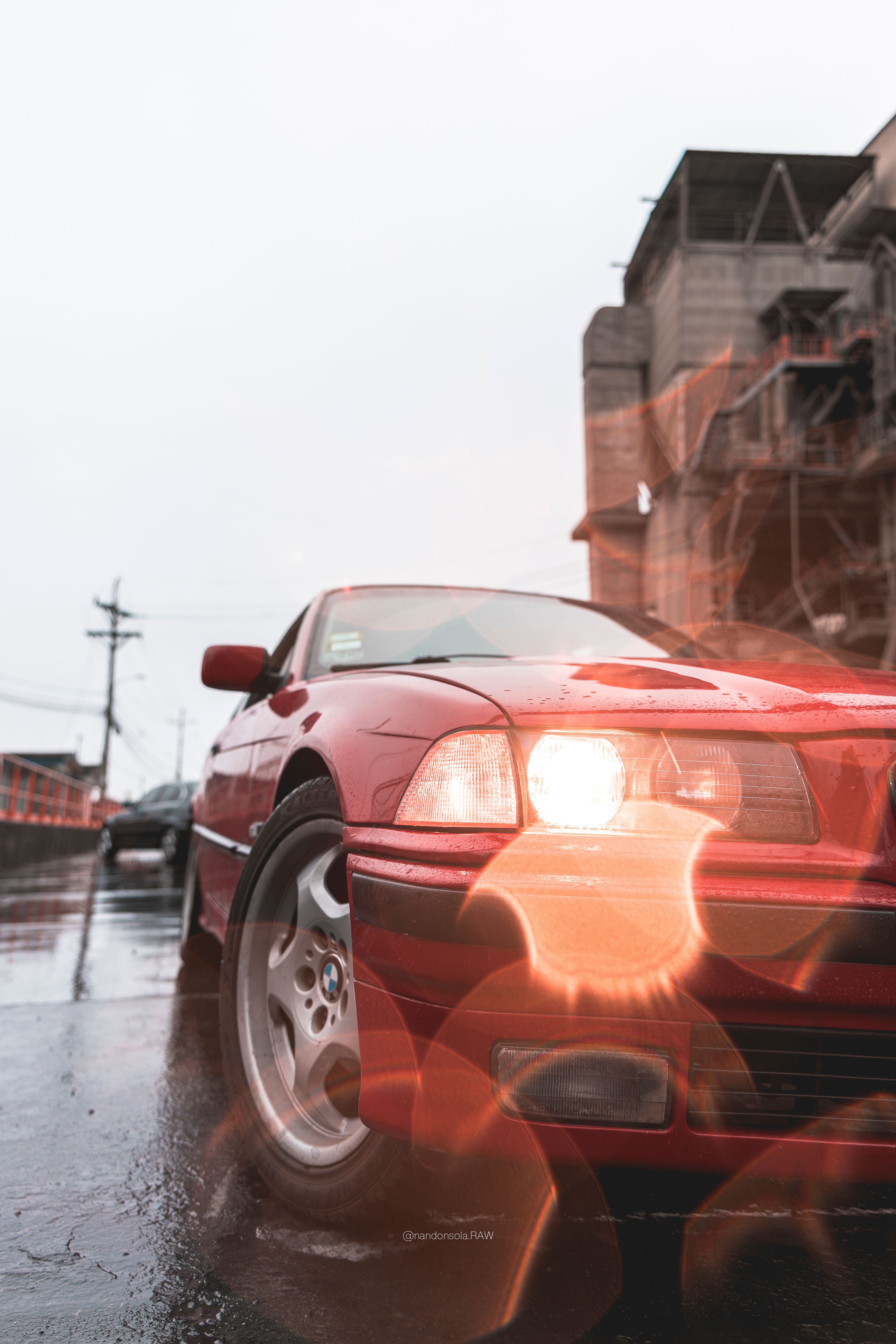 BMW E36 rojo